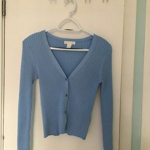 Blue H&M button down cardigan
